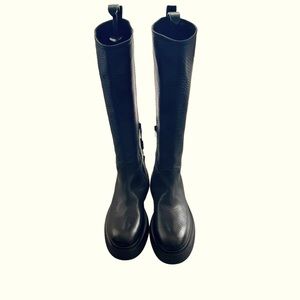 Napoleoni Italy handmade chunky platform knee high boots size 9 NWT